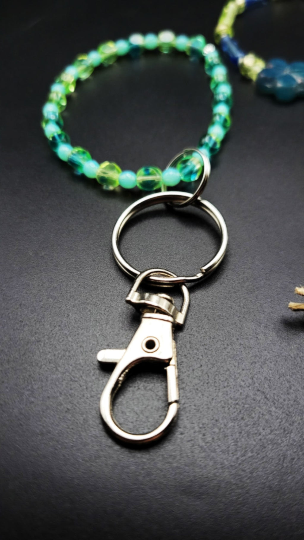 UV Glow beads 3 different stretch bracelet set toggle and charms