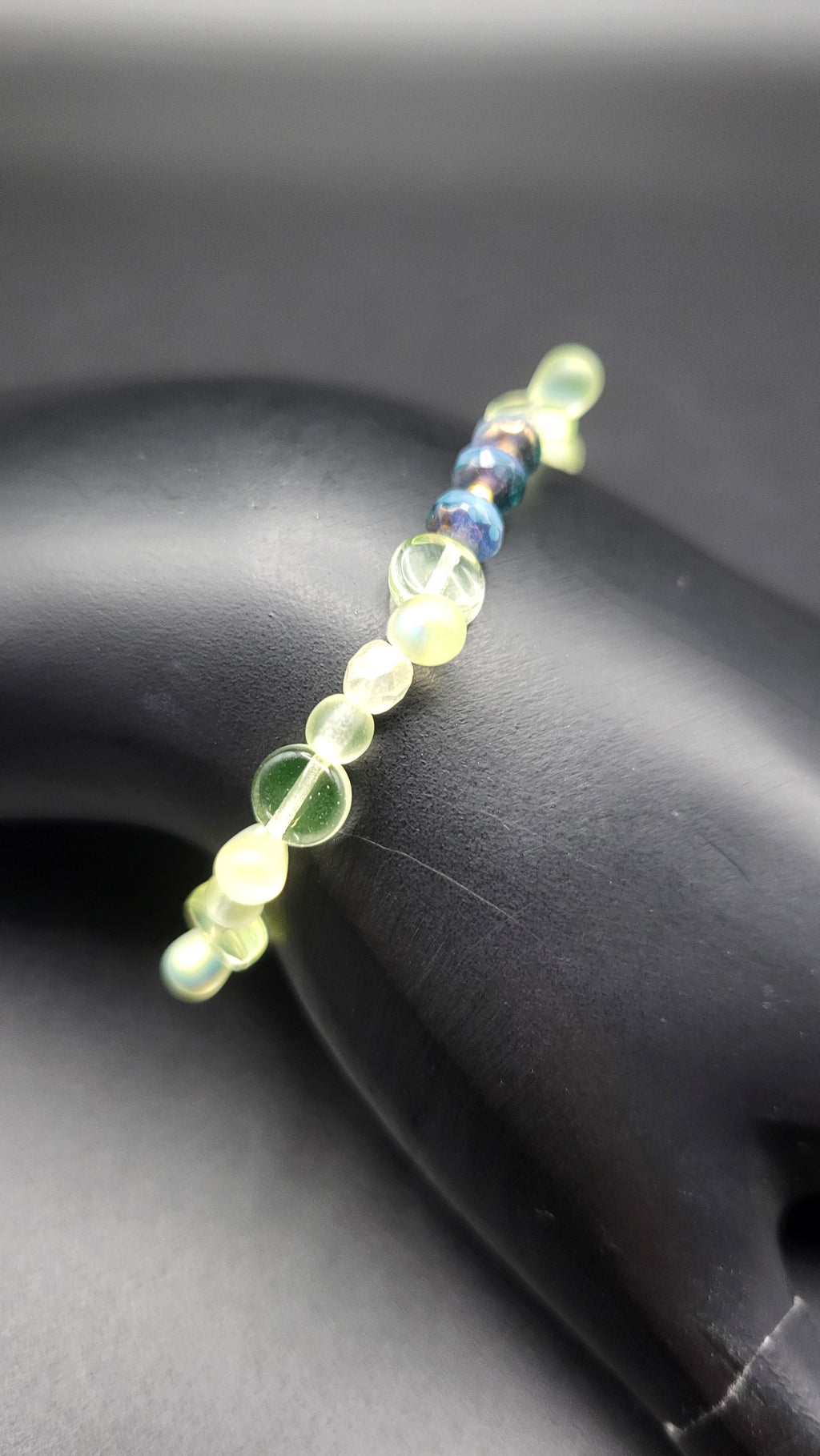 UV Reactive Glow Handmade stretch bracelet 5"