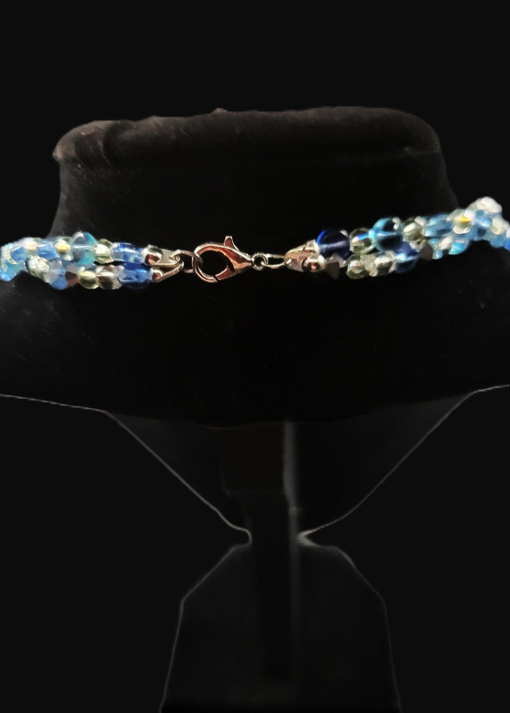 UV Glow with It! Uranium Czech Glass Double Strand 16 & 18" Stretch Necklace with Clasp