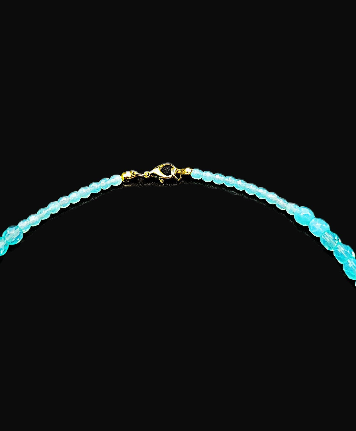 Uranium UV Czech Turquoise Colored Graduated Glass Bead 17" Necklace GREAT GLOW!