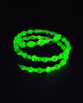 Uranium UV Reactive Vintage Czech glass beads loose 2.5 wrap coil bracelet 8"wrist