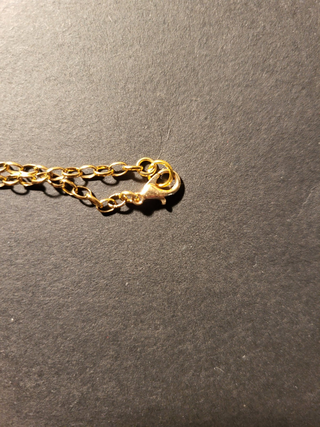 Uranium UV Glow Hand wired pendant, Aqua Czech glass bead pendant on an 18" Gold Tone Oval Link Chain