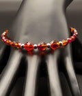 UV Reactive Cadmium Vintage 1950's Red Graduating 6.5" w/2" extender Bracelet