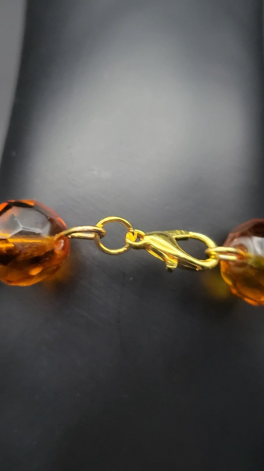 UV Uranium Glass  Topaz Colored  Memory Wire Bangle Bracelet 6.5"